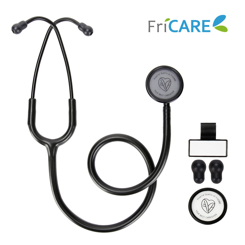 FriCARE Lightweight Stethoscope for Nurses, Stethoscopes with Name Tag Exta Diaphragm, Dual Head Classic Acoustic for Medical Home Use, Latex-Free